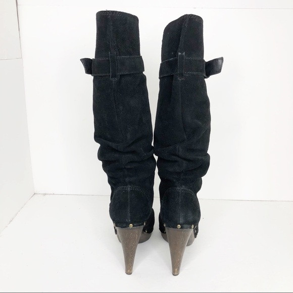 STEVEN by Steve Madden black suede heeled boots - Picture 9 of 12